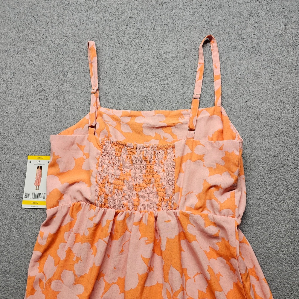 Social Standard by Sanctuary Maxi Dress Womens M Pink Orange Floral Smocked Back - Picture 7 of 9